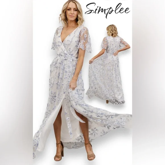 Simplee Apparel | Dresses | Nwt Simplee Marseille Embossed Maxi Dress |  Poshmark